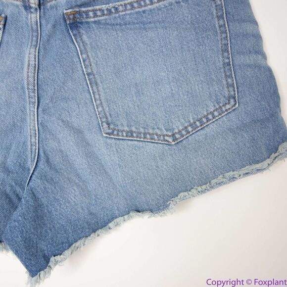 NEW Madewell Relaxed Denim Shorts in Homecrest Wash: Ripped Edition, 26 - Picture 9 of 16